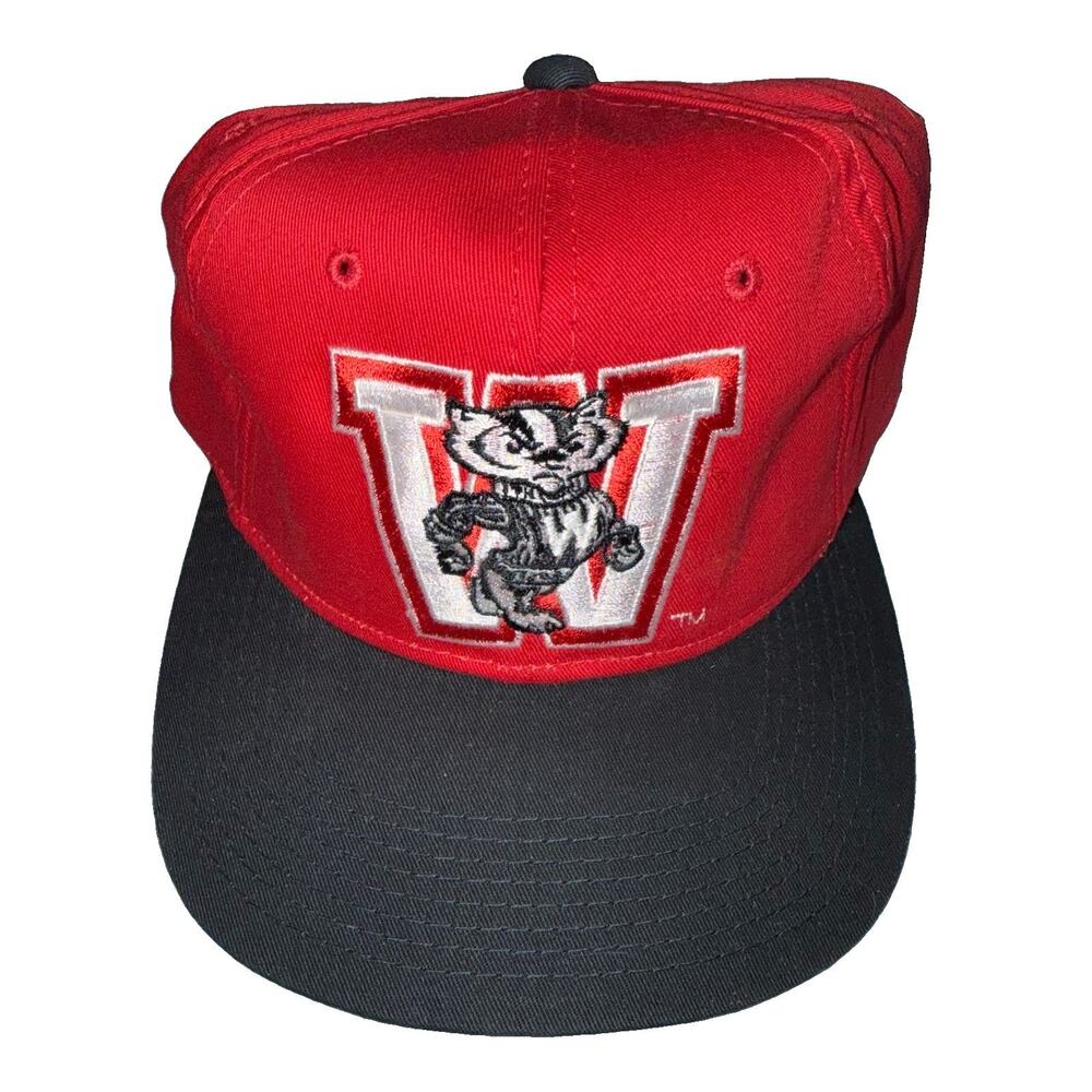 Vintage 90s University Wisconsin Badgers Sports Specialties Snapback Hat Cap